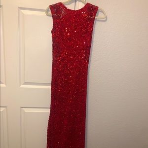 Red Sequin Formal Gown